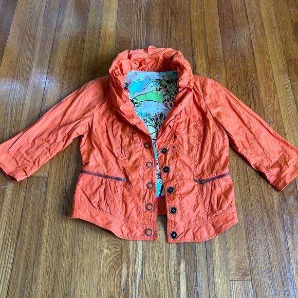 Vintage 80s Renfrew Bright Orange Puff Collar Jacket – Size 8, Made in USA - Picture 13 of 16